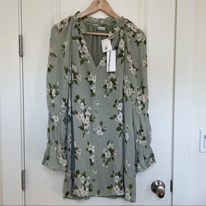 NWT Reformation Adrienne Dress Green Floral Giane Small S